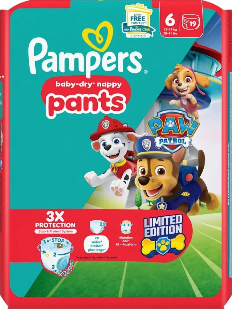 Pampers Baby-Dry Pants - maat 6 - 19 luierbroekjes (13-19kg) - Paw Patrol