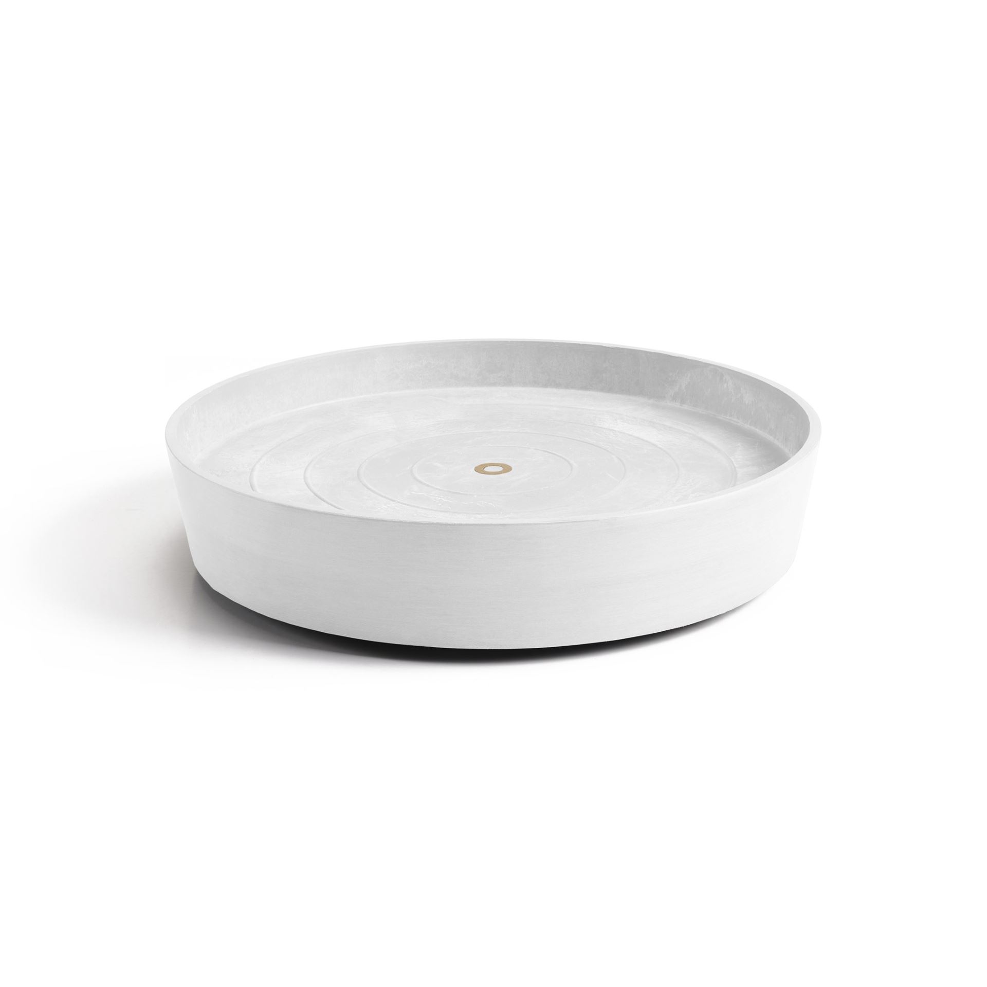 Ecopots onderschotel op wielen - Rond - Pure White - Diameter 51 x H10,1 cm