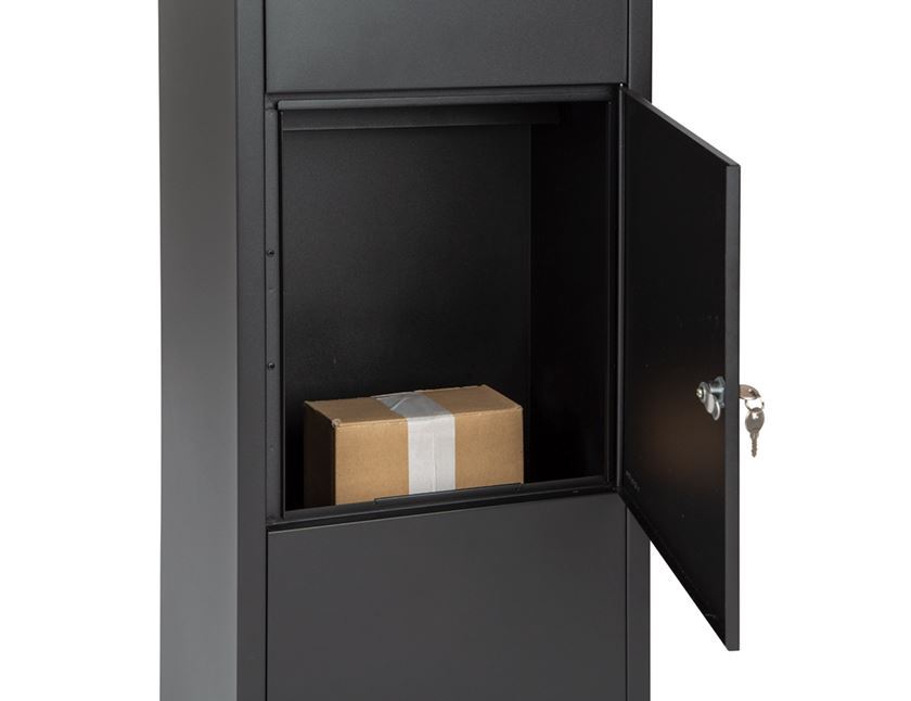 Pakketbrievenbus-Box-XL-zwart-sleutelslot-105x39x27cm