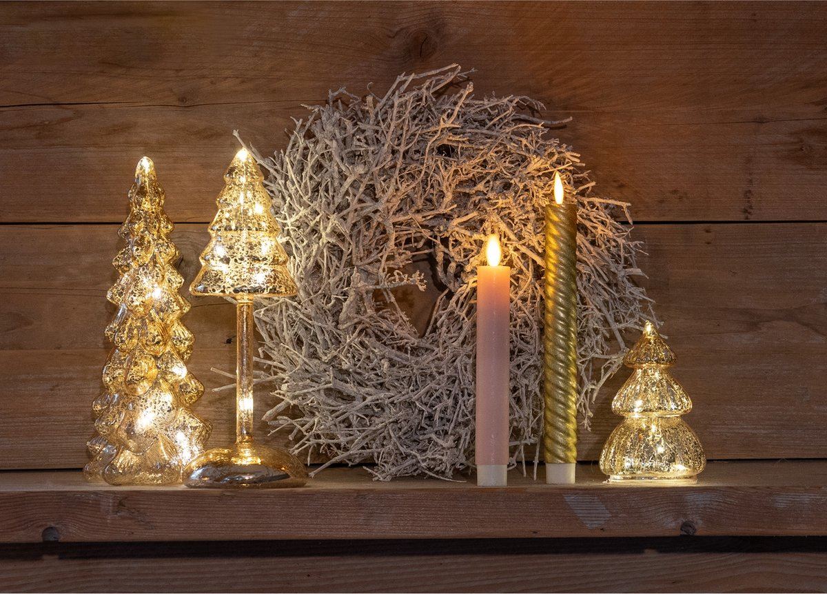 Dinerkaars-swirl-H23cm-2stuks-goud