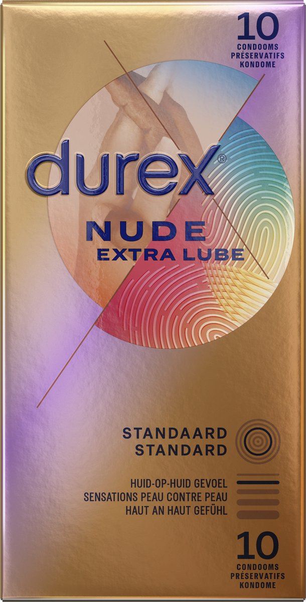 Durex condooms Nude Extra Lube - 10 stuks - Huid op huid gevoel