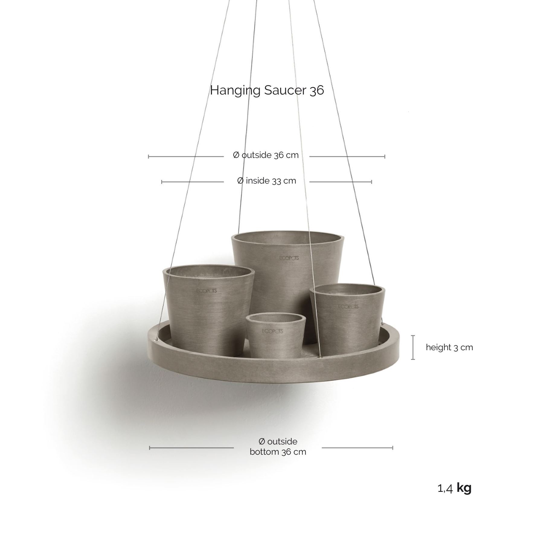 Ecopots-onderschotel-hangend-taupe-36-cm-H3-cm