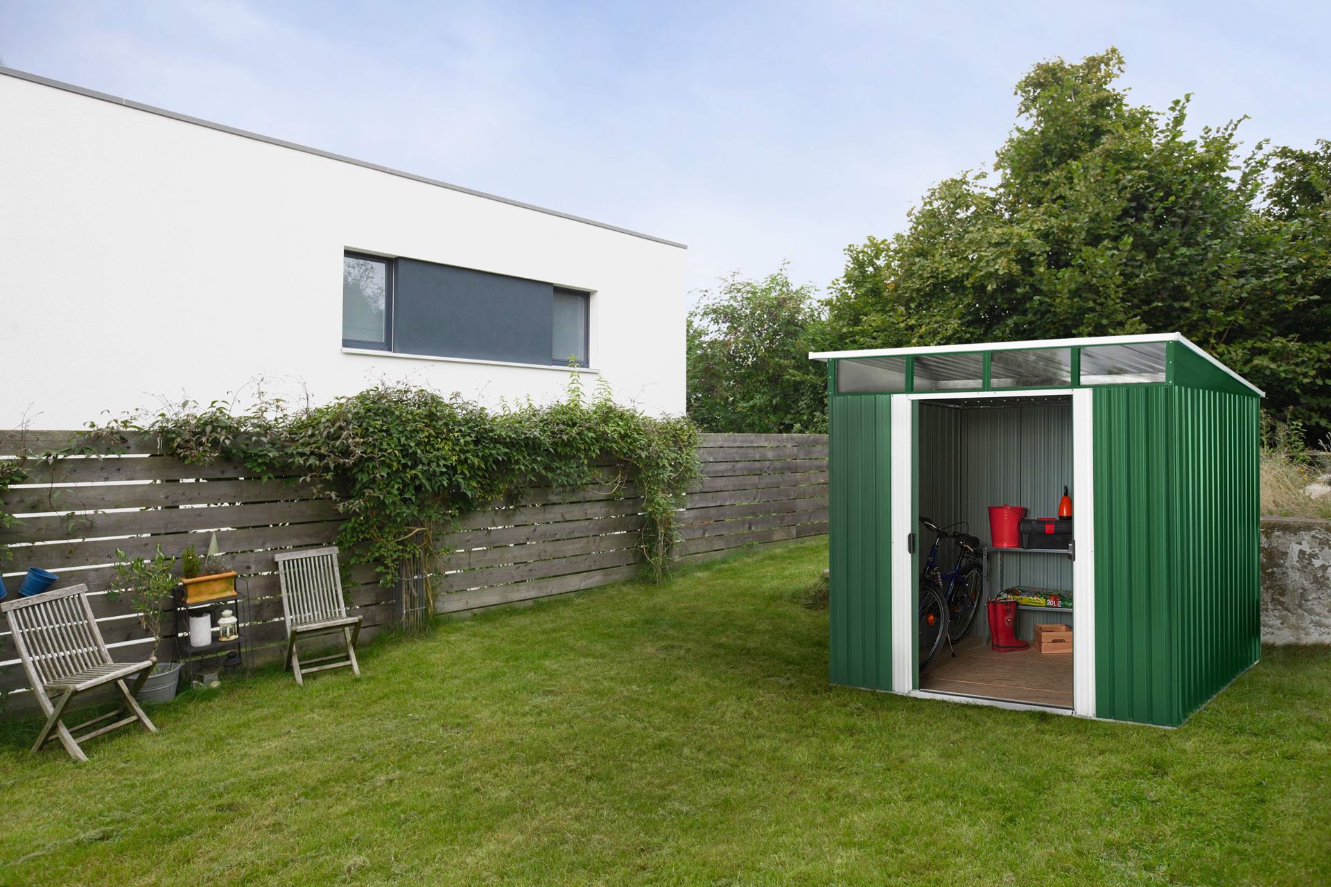 Tuinberging-Lubeck-89-dennegroen-wei-Tuinberging-metaal-B224-x-L267-x-H203-cm