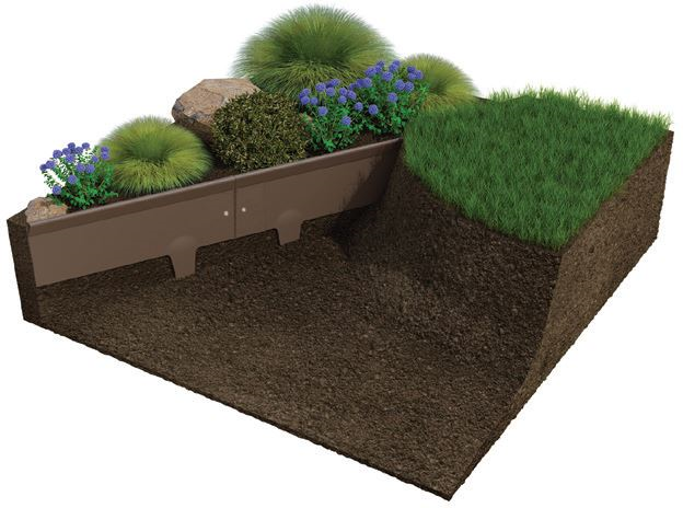 Famiflora démarcation en acier corten - avec sommet arrondi - H : 16cm x L : 100cm - 1.2mm d'épaisseur - y compris les piquets de terre - Qualité européenne !