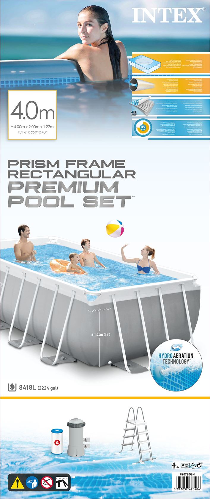 Prism-Frame-Pool-zwembadset-400X200X122cm-Inclusief-filterpomp-trap-Opzetzwembad