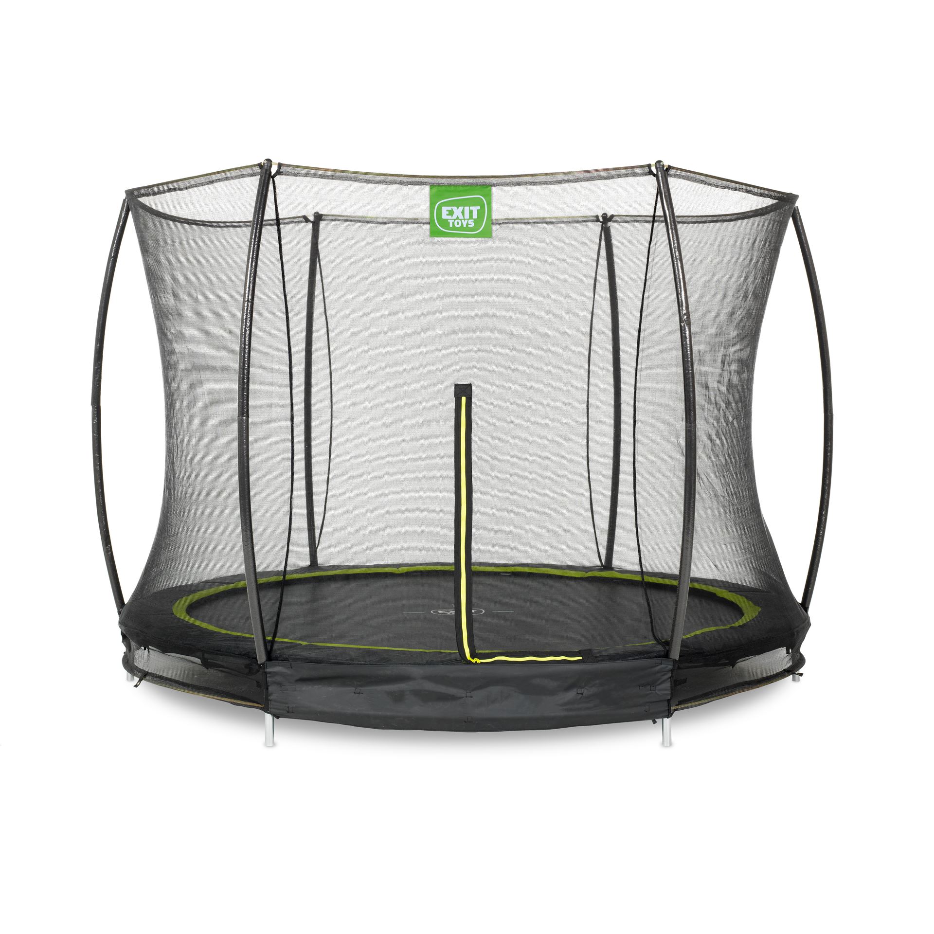 EXIT-Silhouette-inground-trampoline-305cm-met-veiligheidsnet-zwart