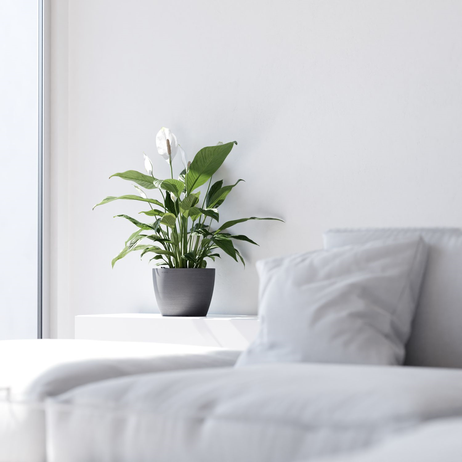 Ecopots bloempot Stockholm 45 - Rond - Grey - Ø45 x H34,2 cm