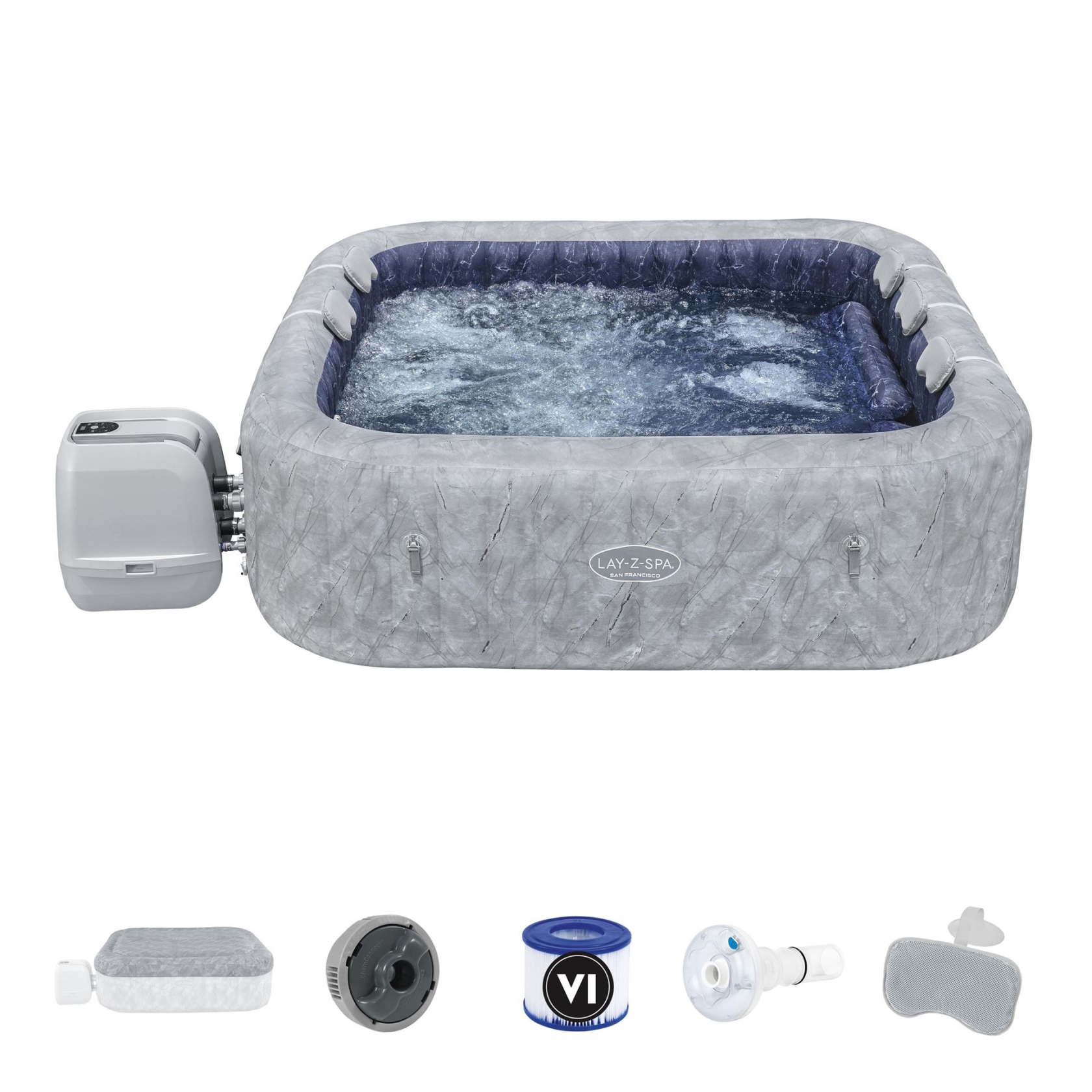 Bestway Lay-Z-Spa San Fransisco Energy-Efficient Smart HydroJet Pro - 5-7 personen - energiezuinig!