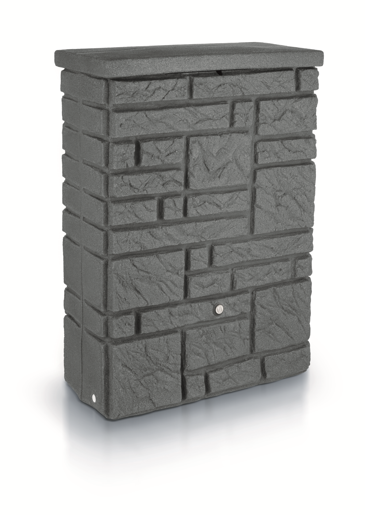 Prosperplast Maurano Rain Barrel - 300 Liter - Dark Stone - Wall Model