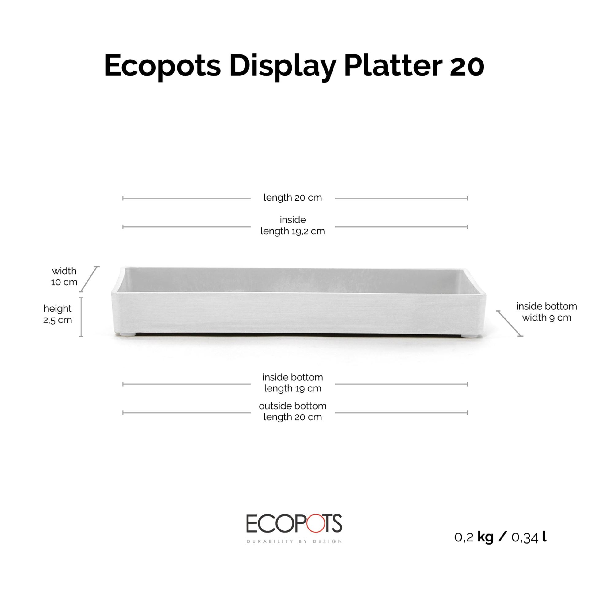 Ecopots-display-platter-pure-white-LBH-2-5x20x10-cm