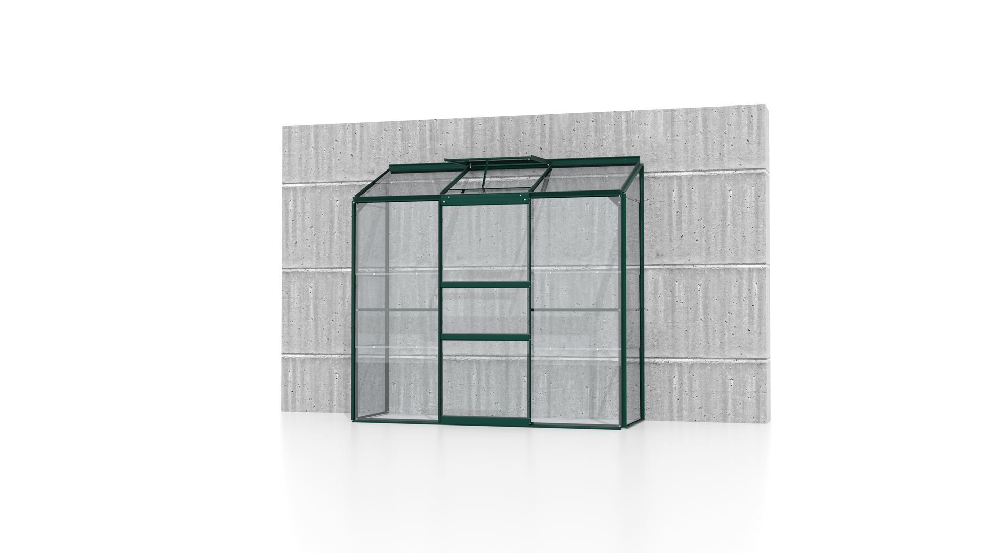 Ida-1300-ESG3mm-donkergroen-Glazen-serre-veiligheidsglas-Muurserre-B192-2-x-L65-3-x-H182-3-cm