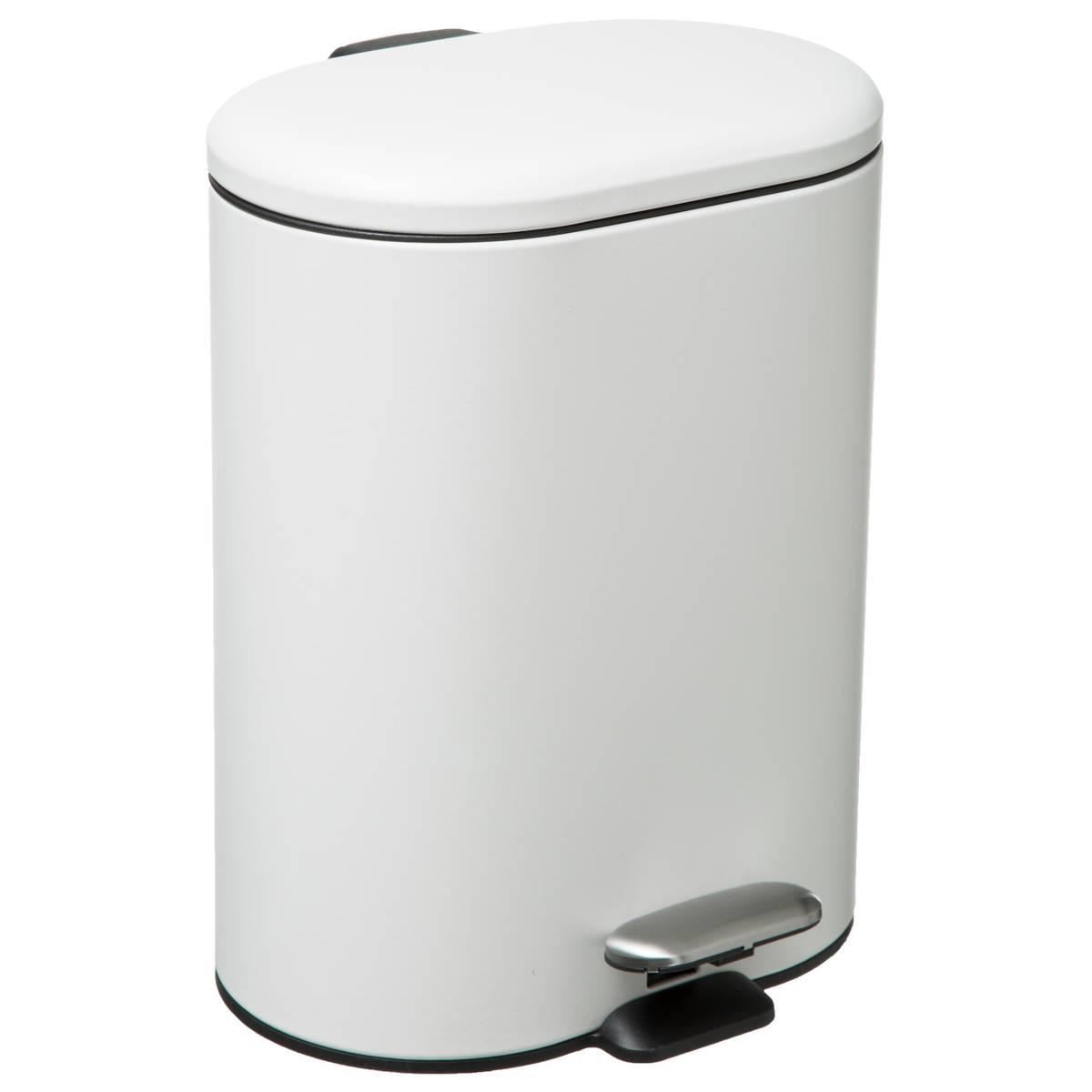 Pedaalemmer-Siliflex-6L-metaal-wit