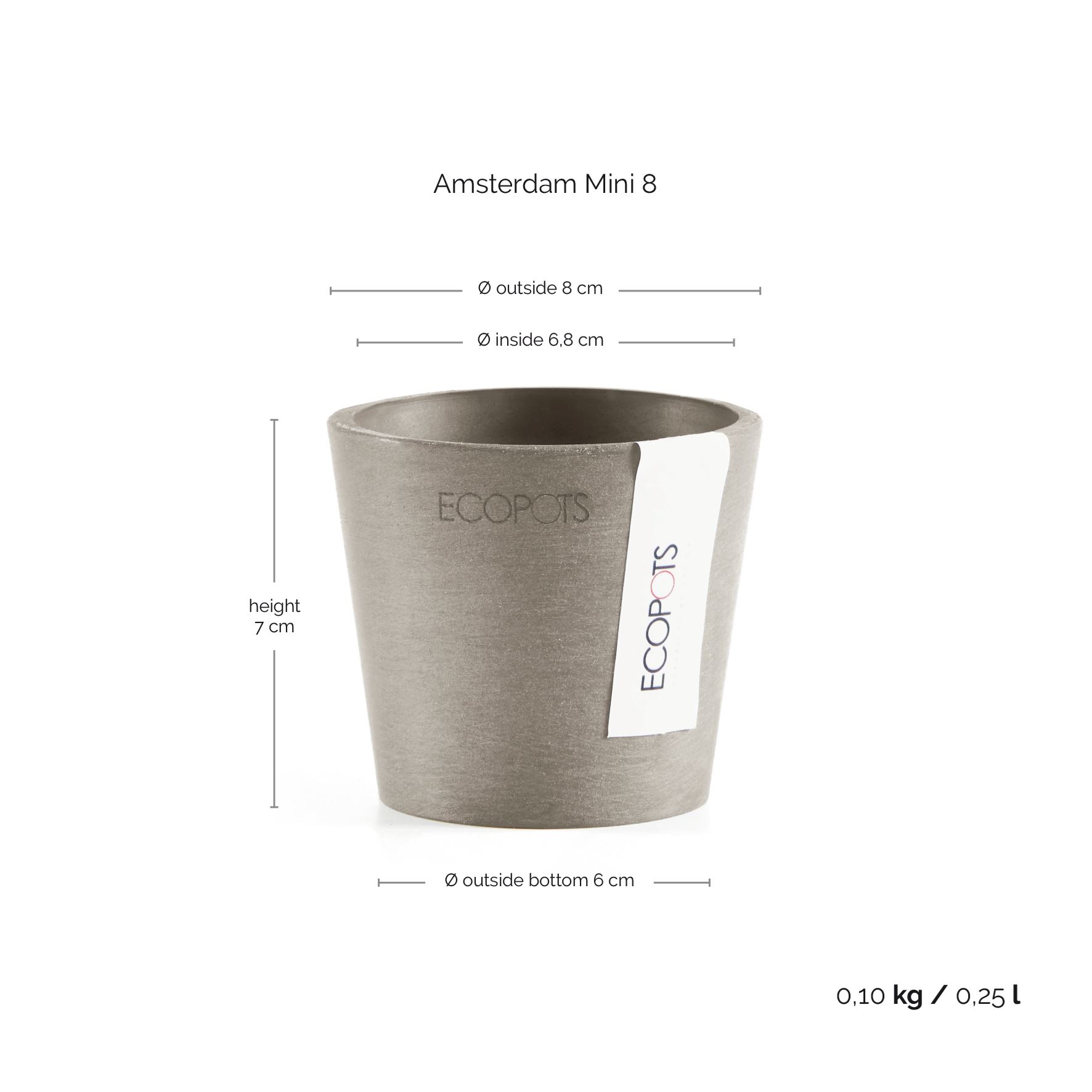 Ecopots-amsterdam-mini-taupe-8-cm-H7-cm