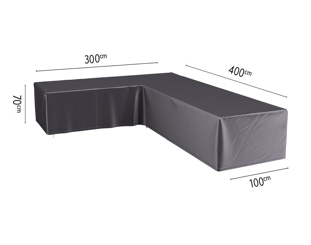 Platinum AeroCover Lounge Set Cover Corner Set Left - 400 x 300 x 100 x H70 cm - Breathable & UV resistant