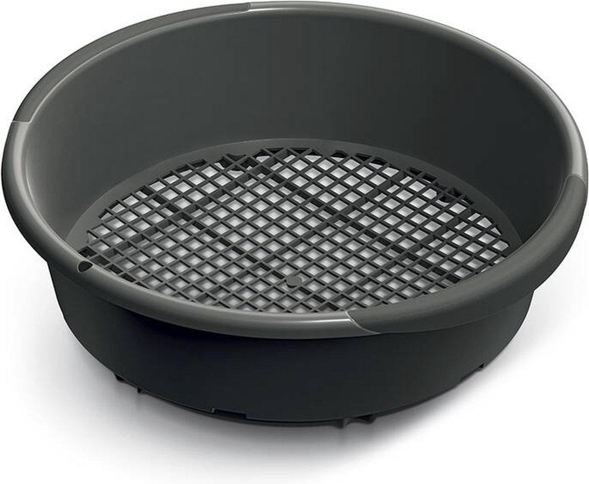 Prosperplast Respana Tuinzeef - Zwart - 37,4 x 37,4 cm - Maaswijdte 10 mm