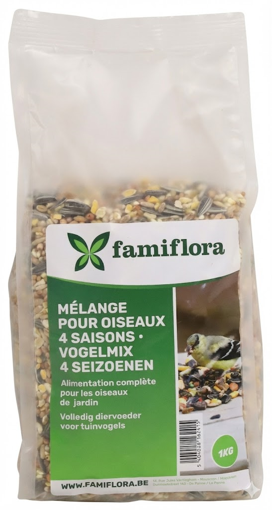 Famiflora Winter Scatter Food - 1kg - 4-Season Mixture - High Energy - Winter food for garden birds - Bird food