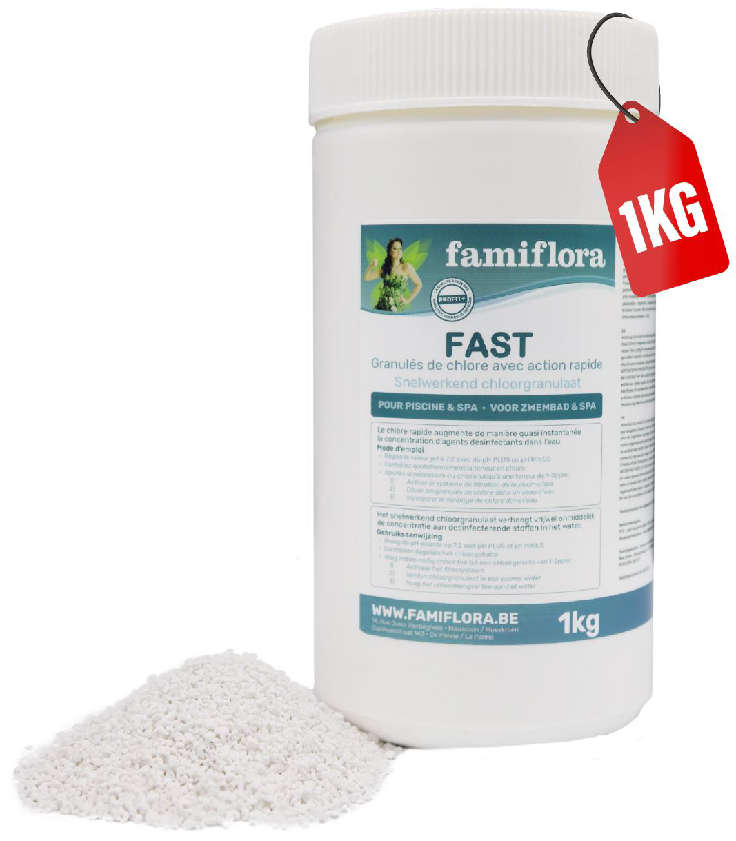 Famiflora Fast - snelwerkend chloorgranulaat 1kg