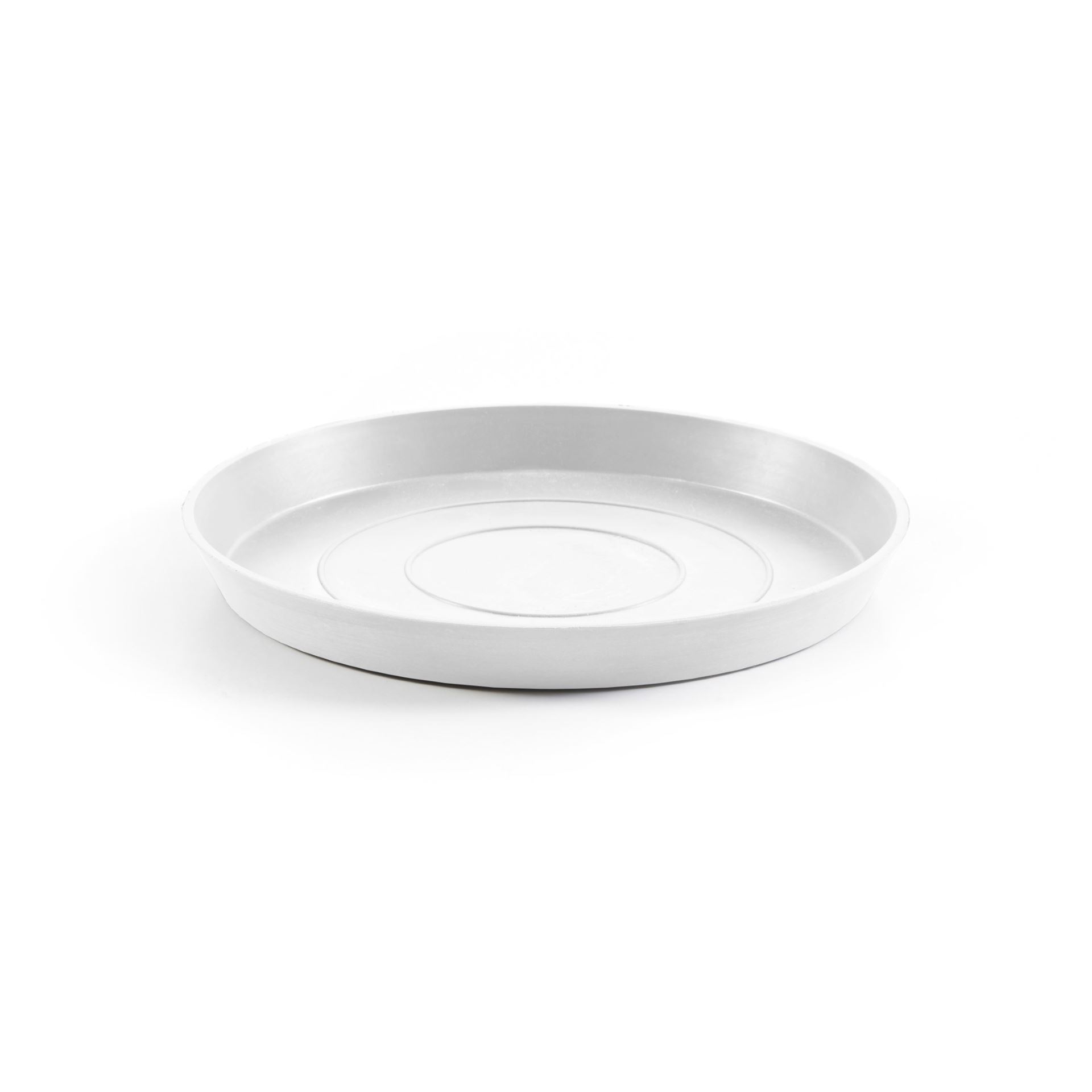 Ecopots Saucer Round - Pure White - Ø28,7 x H3 cm - Ronde witte onderschotel met waterreservoir