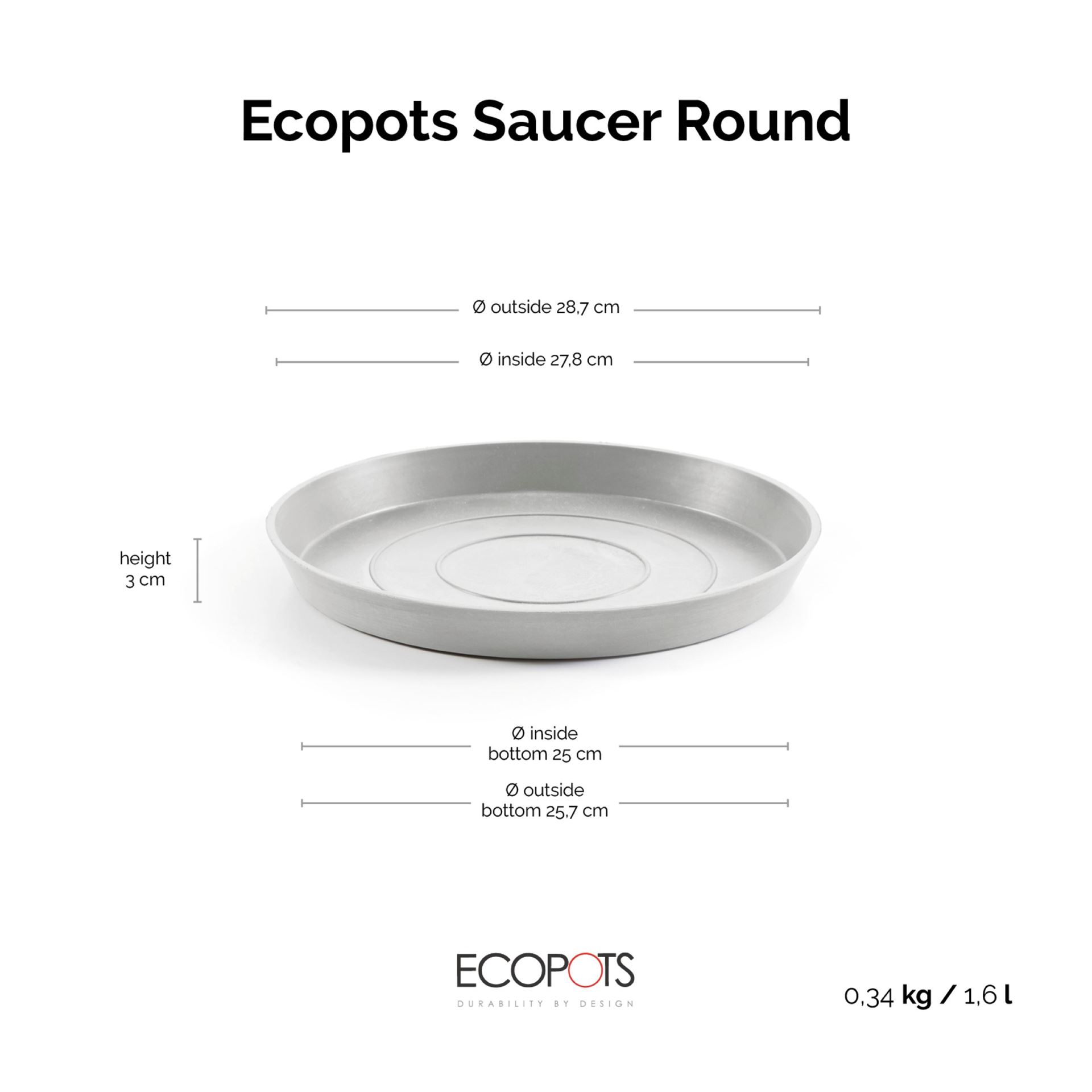 Ecopots-onderschotel-rond-white-grey-30-cm-H3-cm