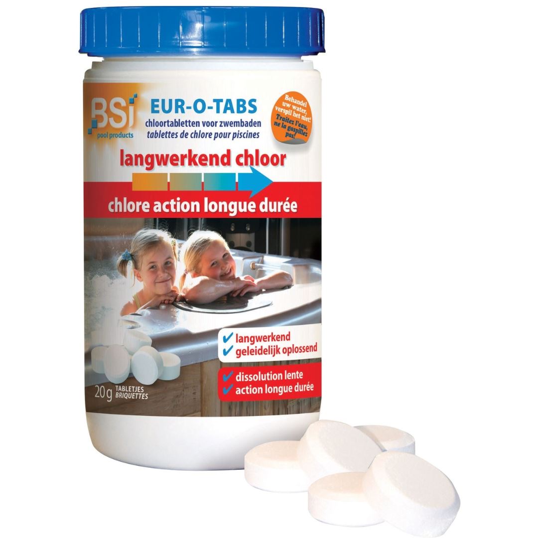 BSI Langwerkende Chloortabletten 1kg - kleine tabletten van 20g