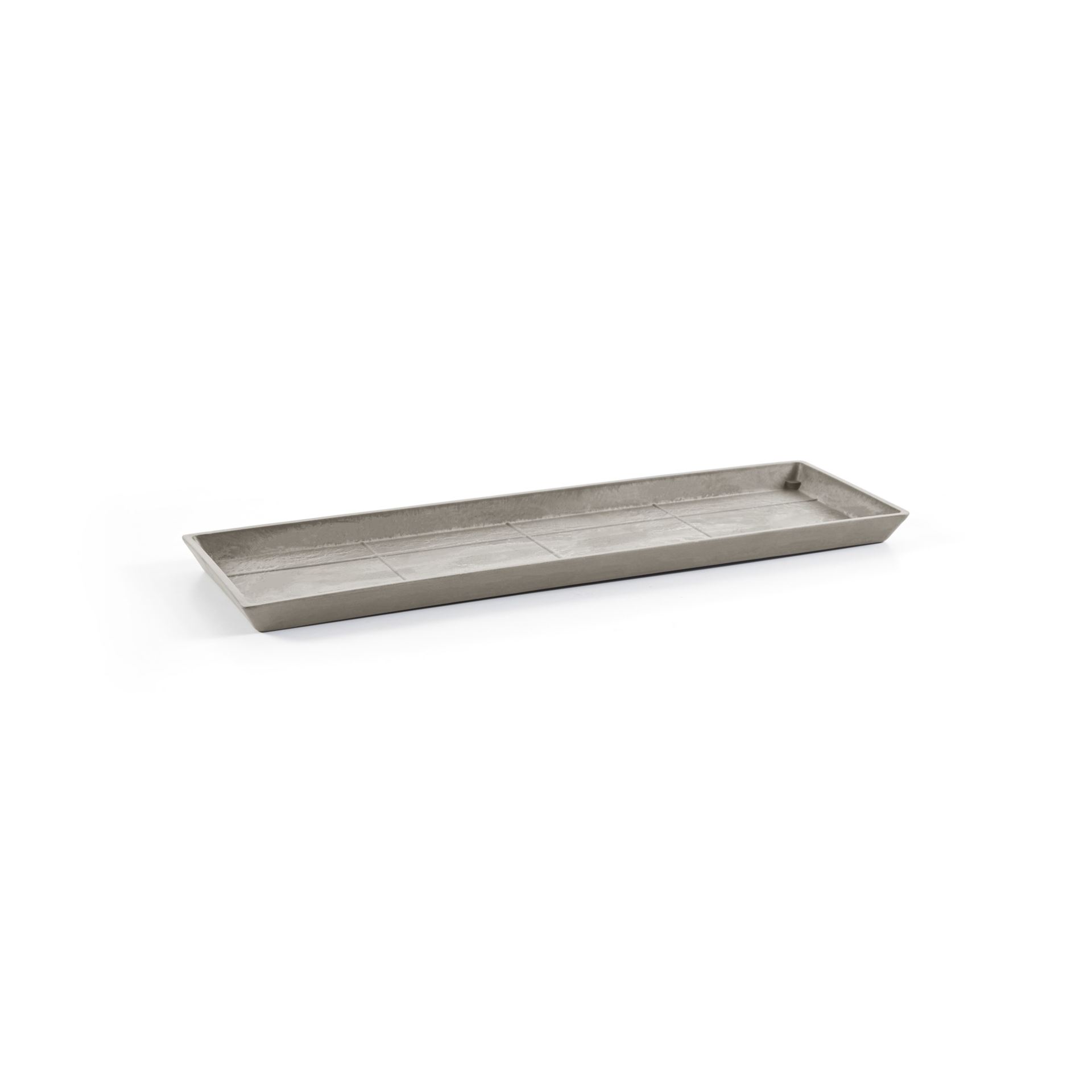 Ecopots Saucer Rectangular - Taupe - 47,3 x 19 x H2,6 cm - Rechthoekige taupe onderschotel met waterreservoir