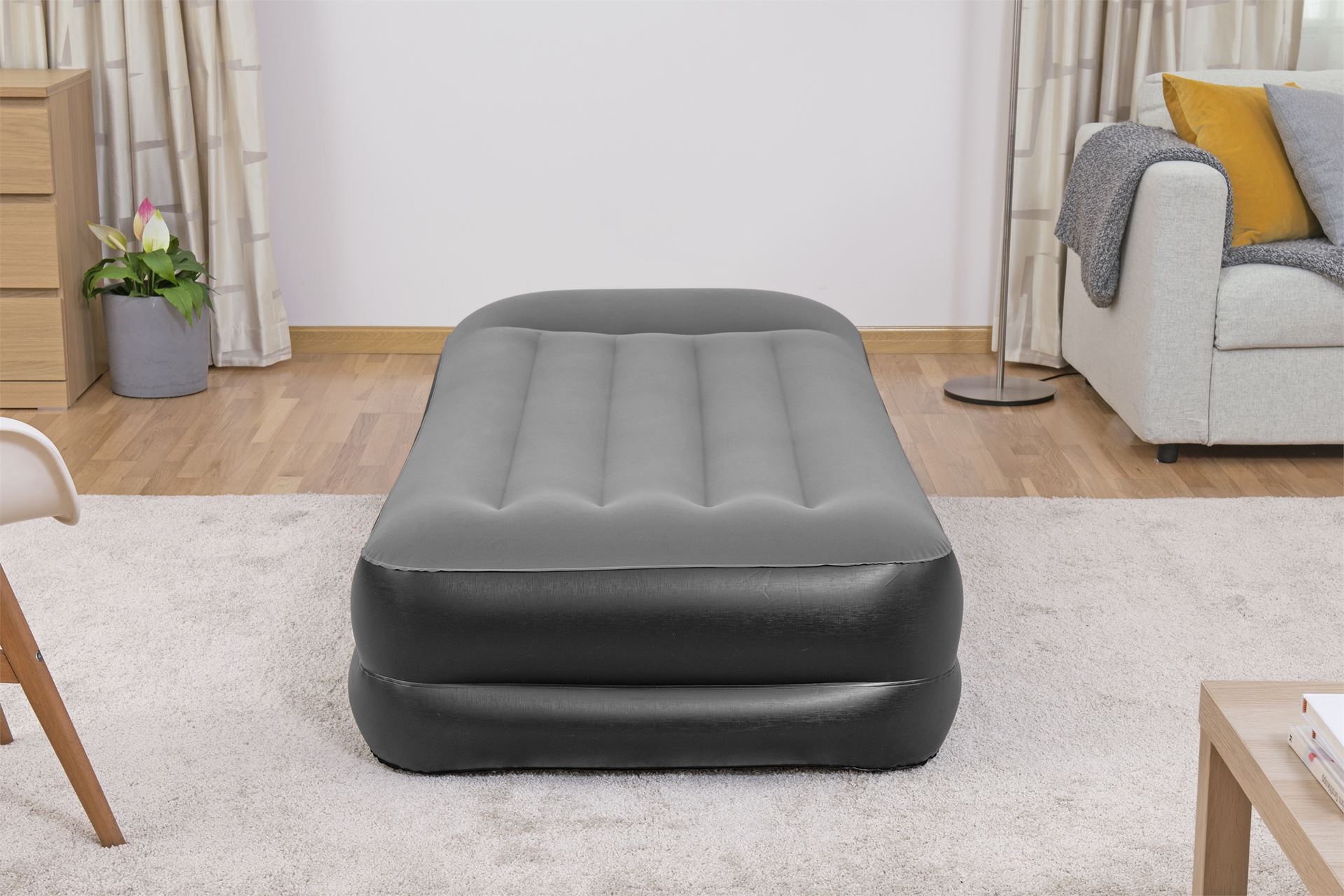 Bestway-1-91m-x-97cm-x-46cm-Tritech-Air-Mattress-Twin-Built-in-AC-pump