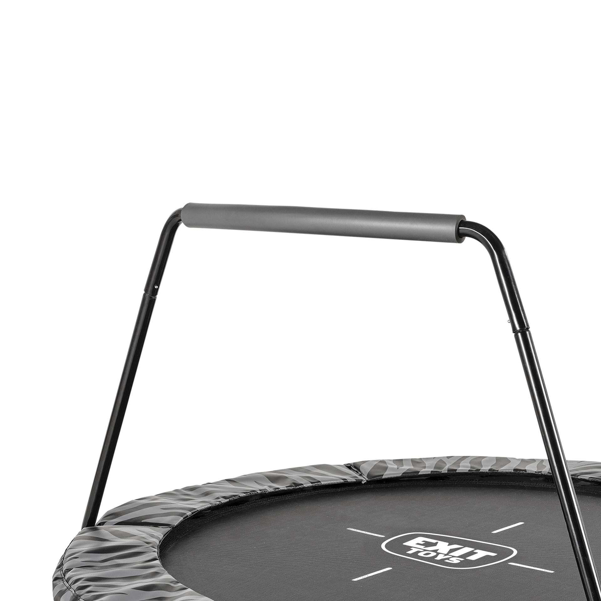 EXIT-Tiggy-junior-trampoline-met-beugel-140cm-zwart-grijs