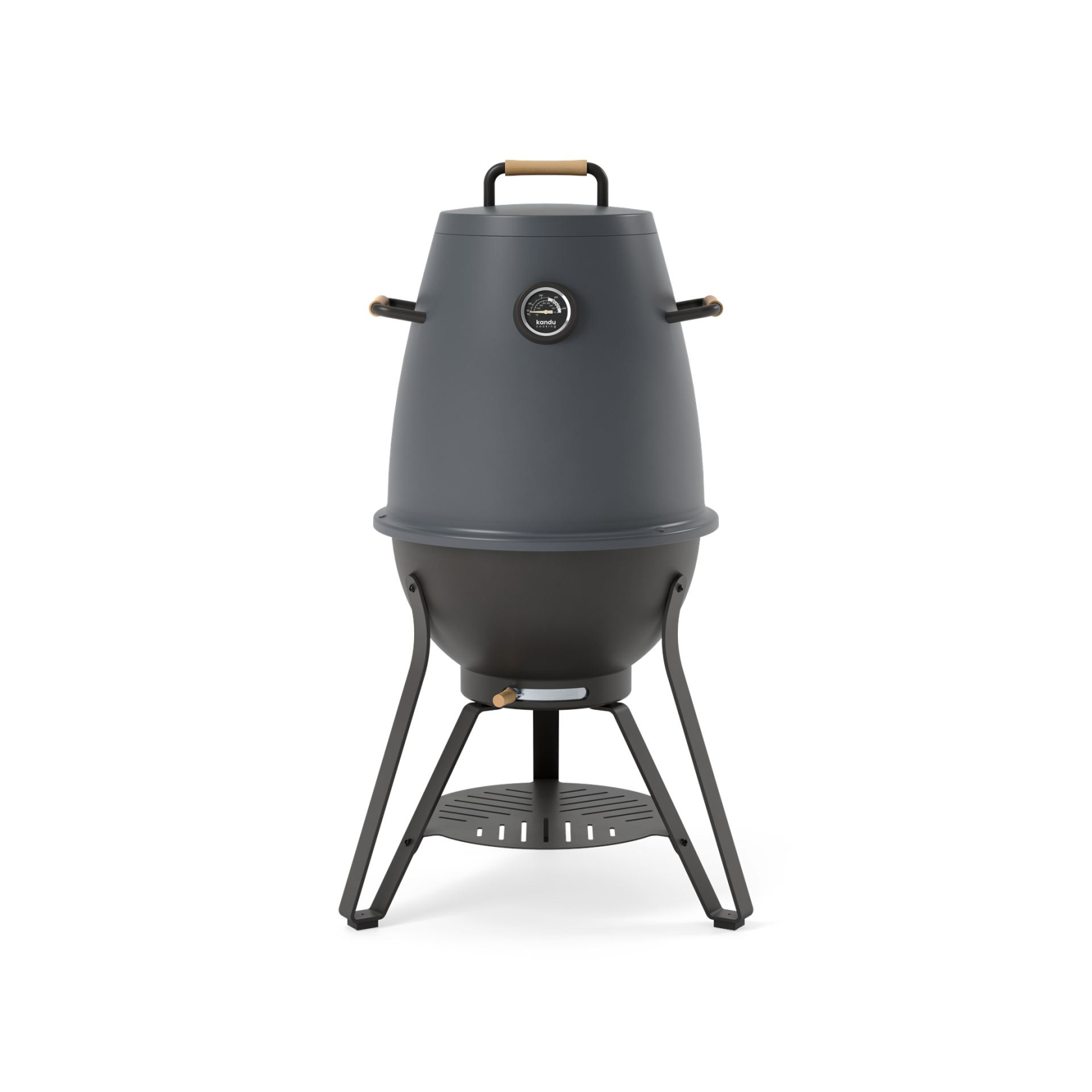 Kandu Cooking 41 charcoal grill - Coal Grey - Vertical Cooking BBQ - Ø58 x H95 cm