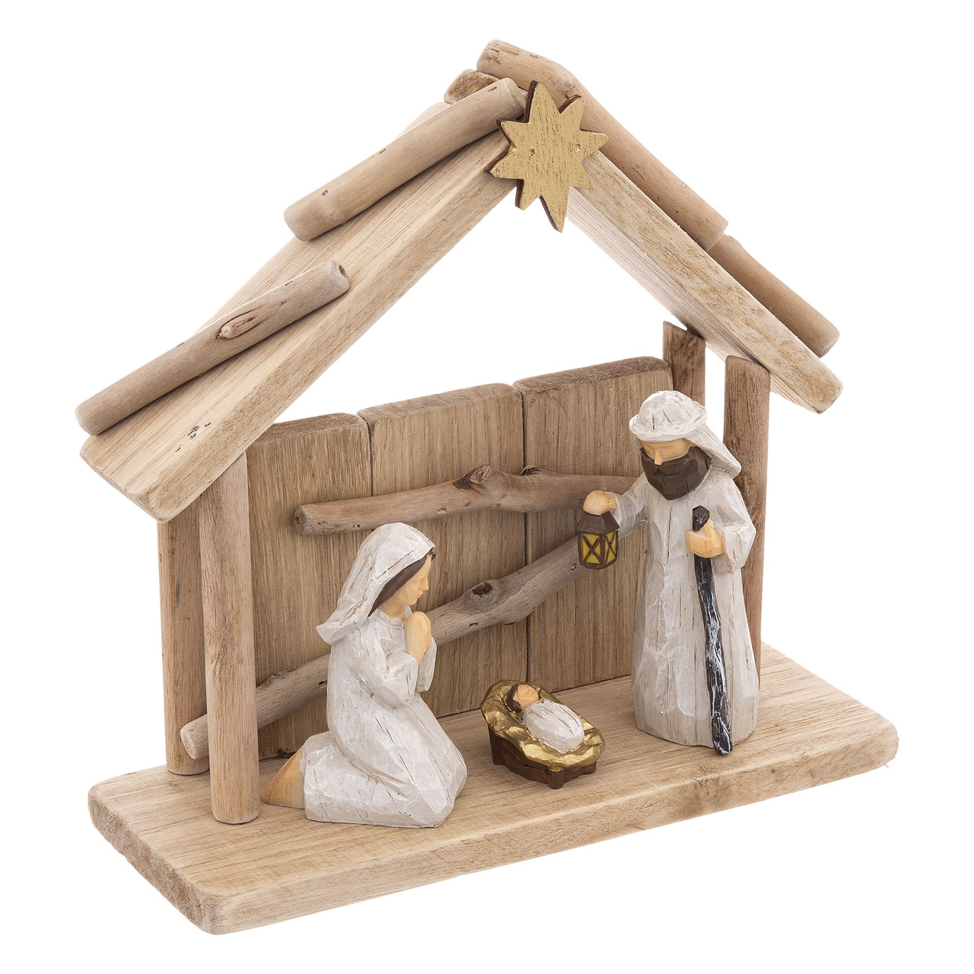 Kerststal-20x19cm-met-figure