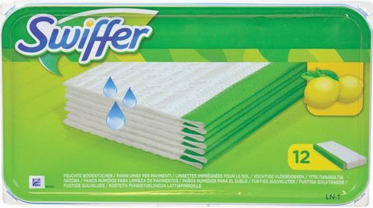 Swiffer Sweeper lingettes pour sols humides - Senteur citron - 12 pièces