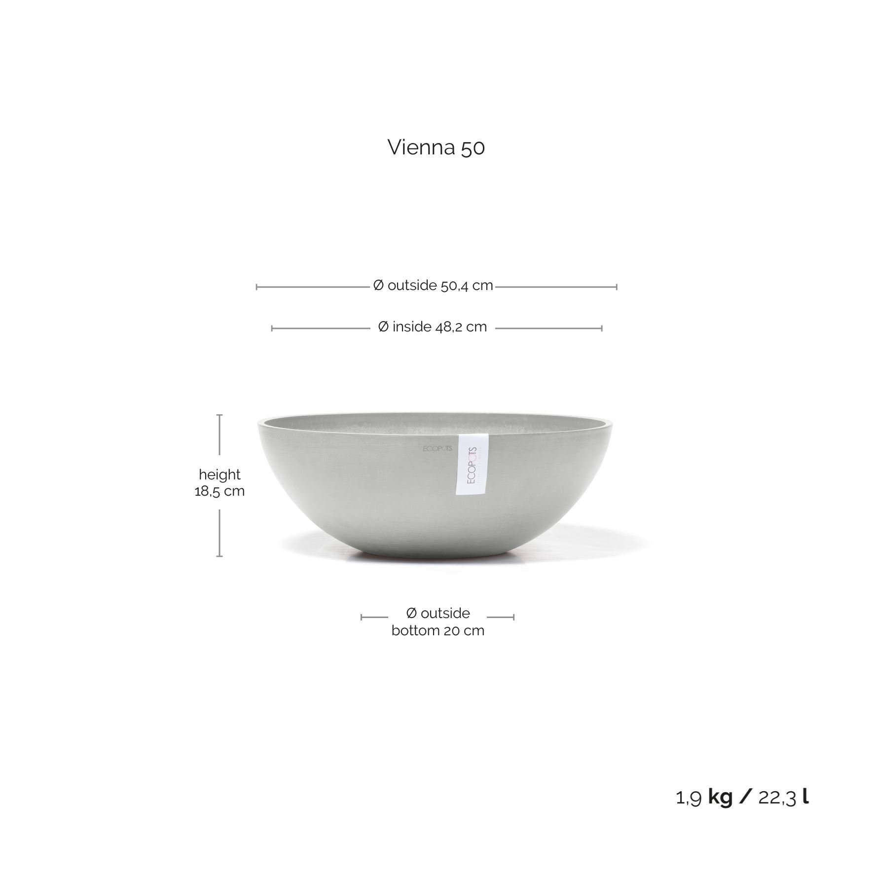 Ecopots-vienna-white-grey-50-cm-H-18cm