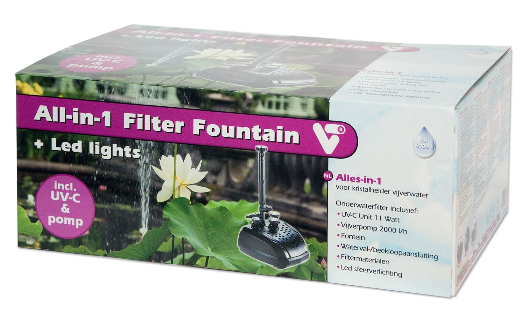 All-in-1-Filter-Fountain-UV-C-11-W-pomp-LED-dag-nachtsensor