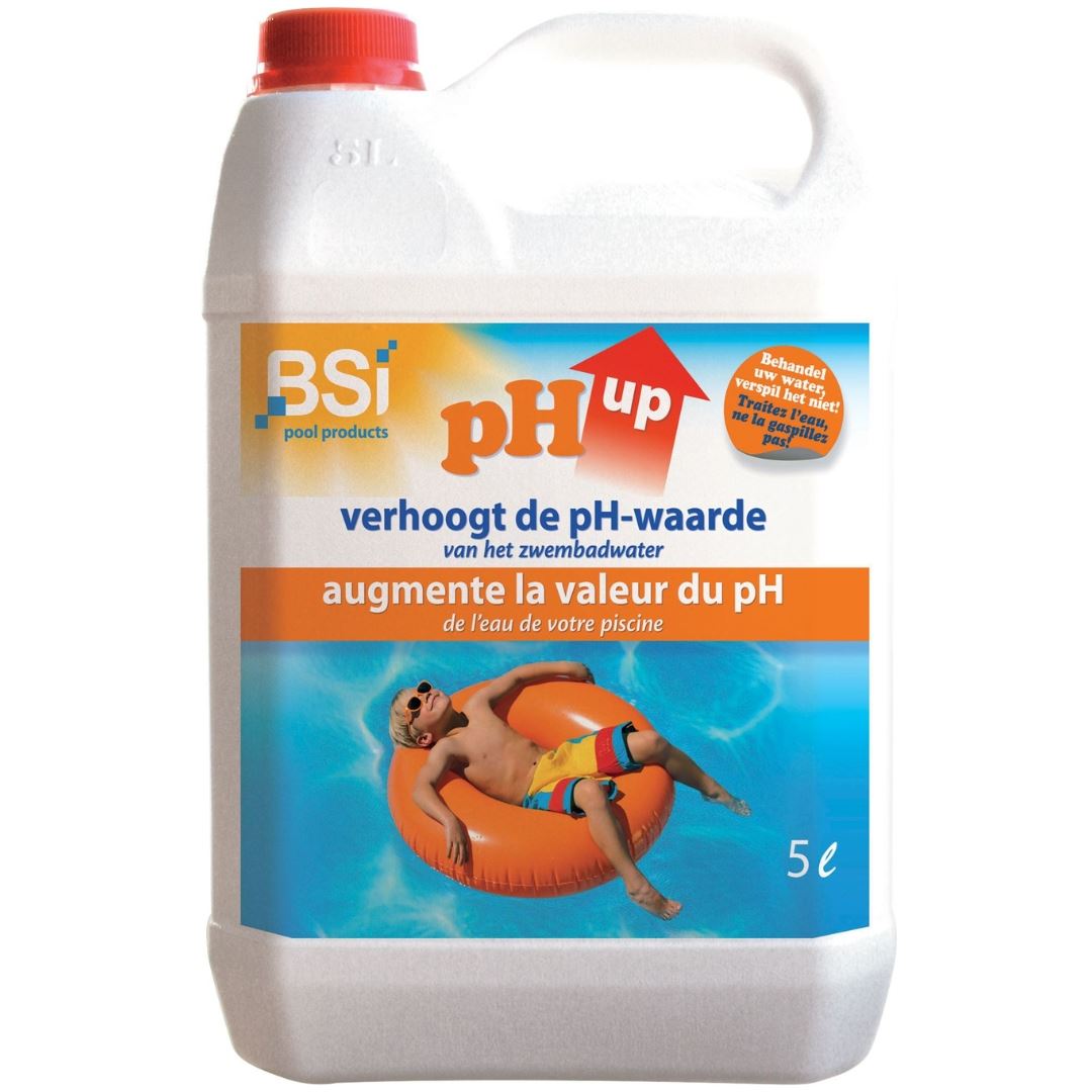 BSI pH Up liquid 5L - augmente le niveau de pH de votre piscine ou spa