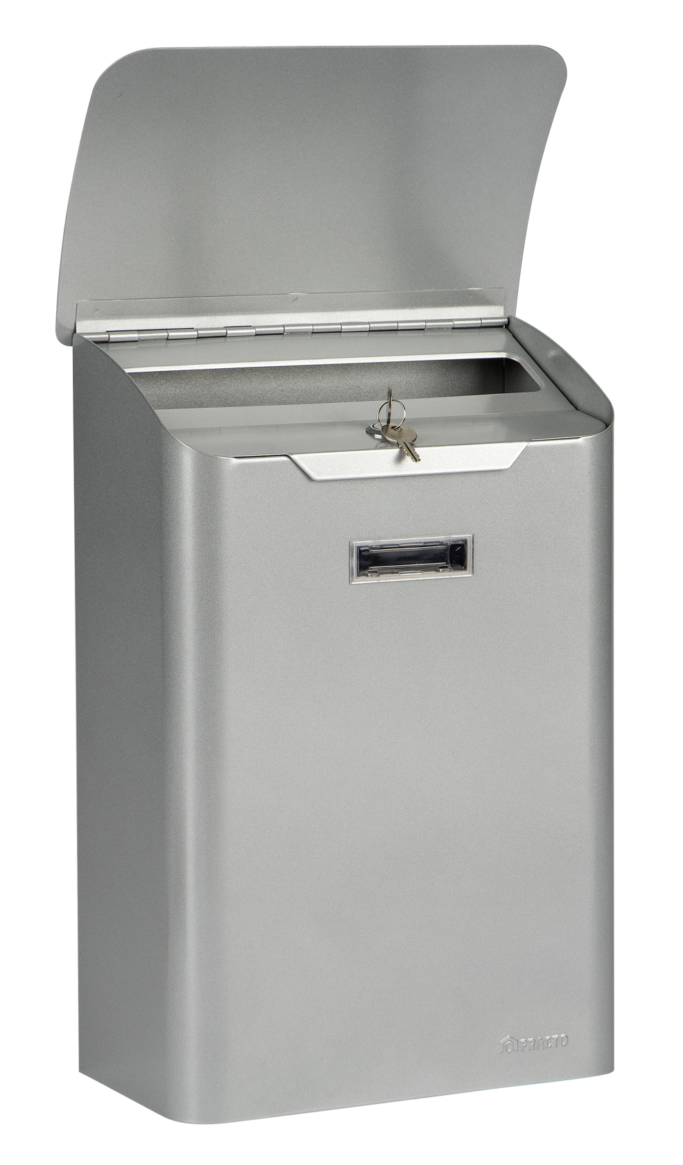 Practo Garden leeds zilver zilver - Brievenbus in gelakt staal - 15x27x42cm