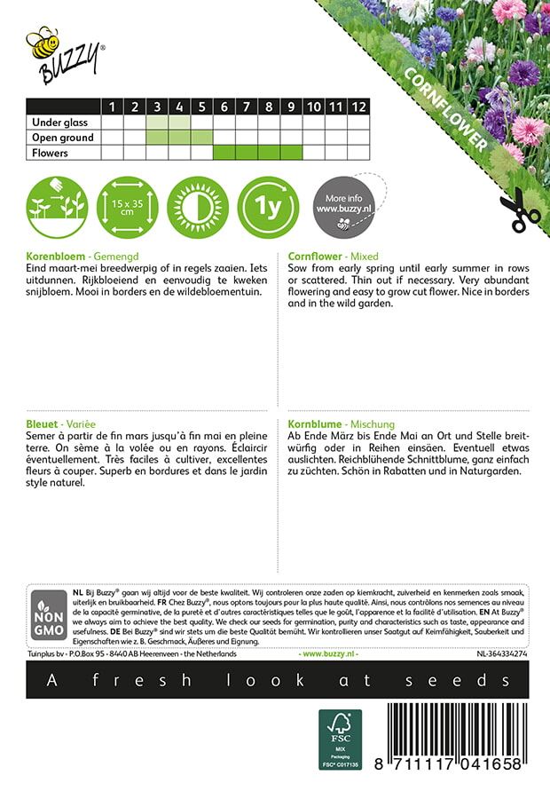 Buzzy-Centaurea-Korenbloem-dubbelbloemig-gemengd