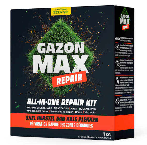 ECOstyle LawnMax Repair Kit - Réparation de pelouse - 1 kg - Résultats en 1 mois