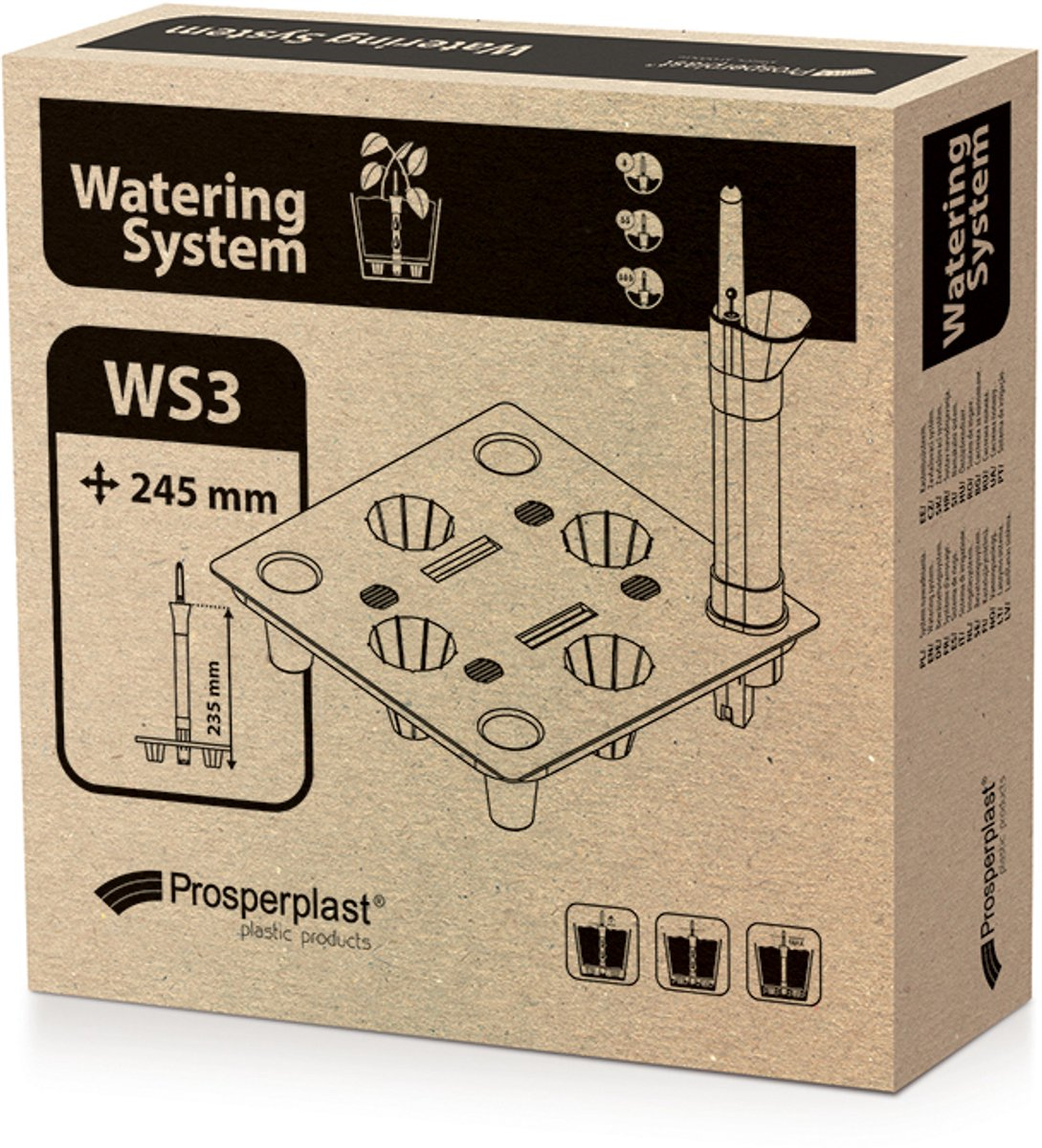 Prosperplast WS3 Square Irrigation System - Black - For size 300