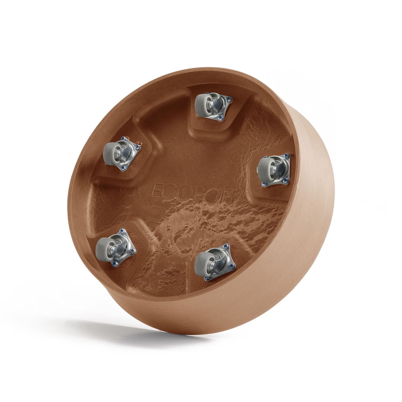 Ecopots-onderschotel-rond-met-wielen-terra-30-cm-H8-cm