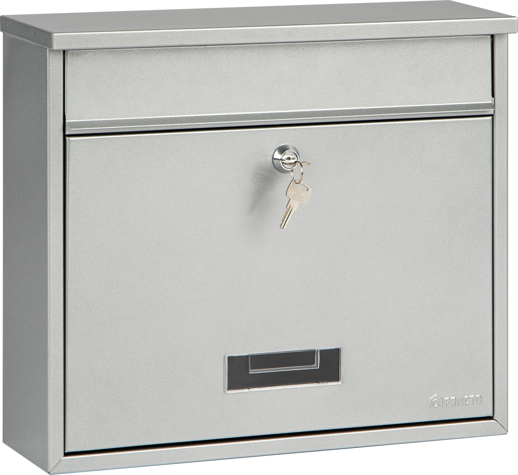 Practo Garden oxford zilver zilver - Brievenbus in gelakt staal - 10x36x31cm