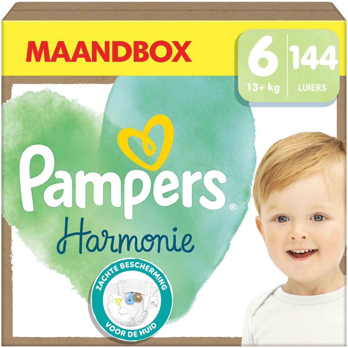 Pampers Harmonie luiers - Maat 6 (13+ KG) - 144 luiers