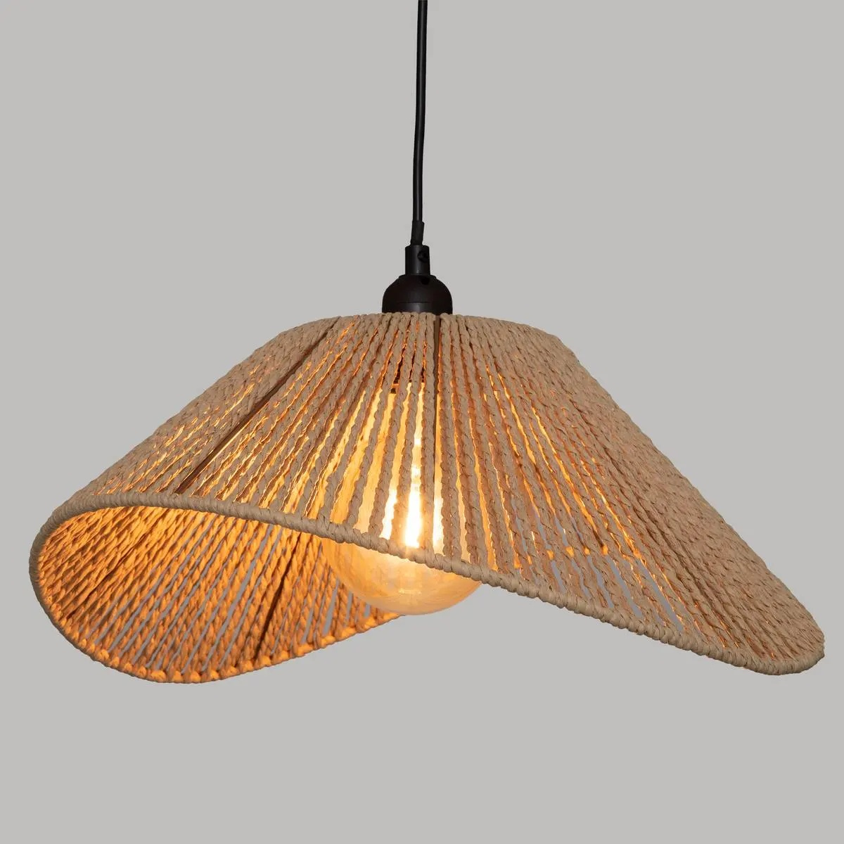 Atmosphera Myha Pendant Lamp - diameter 45 cm - Natural Rope - E27 - Paper - Adjustable - Atmospheric Light