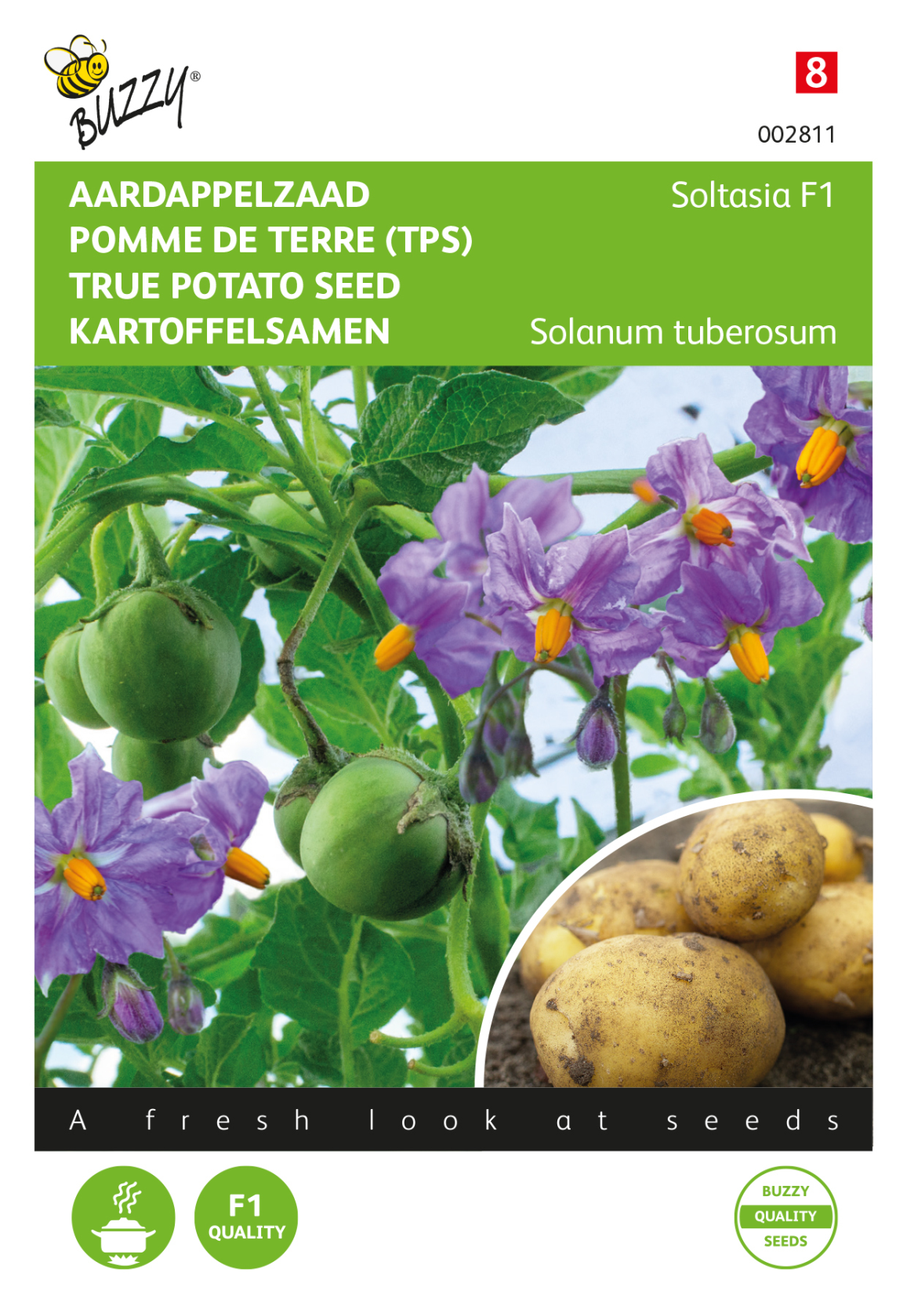 Buzzy® SOLHY017 Aardappelzaden - Paarsbloeiend - Eigen Teelt - Moestuin