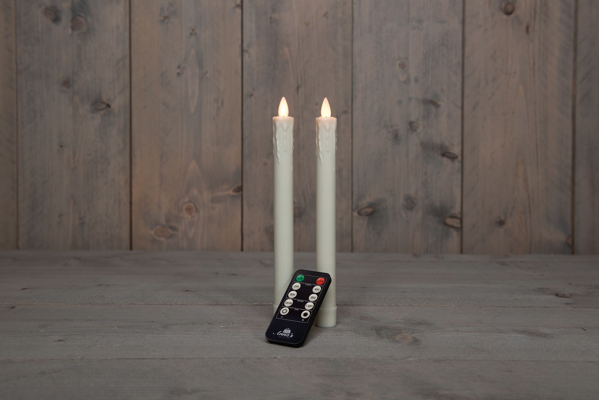 B-O-2st-Ivoor-Rustiek-wax-druipkaars-23CM-Bewegende-vlam-met-afstandsbediening-excl-2x2AA