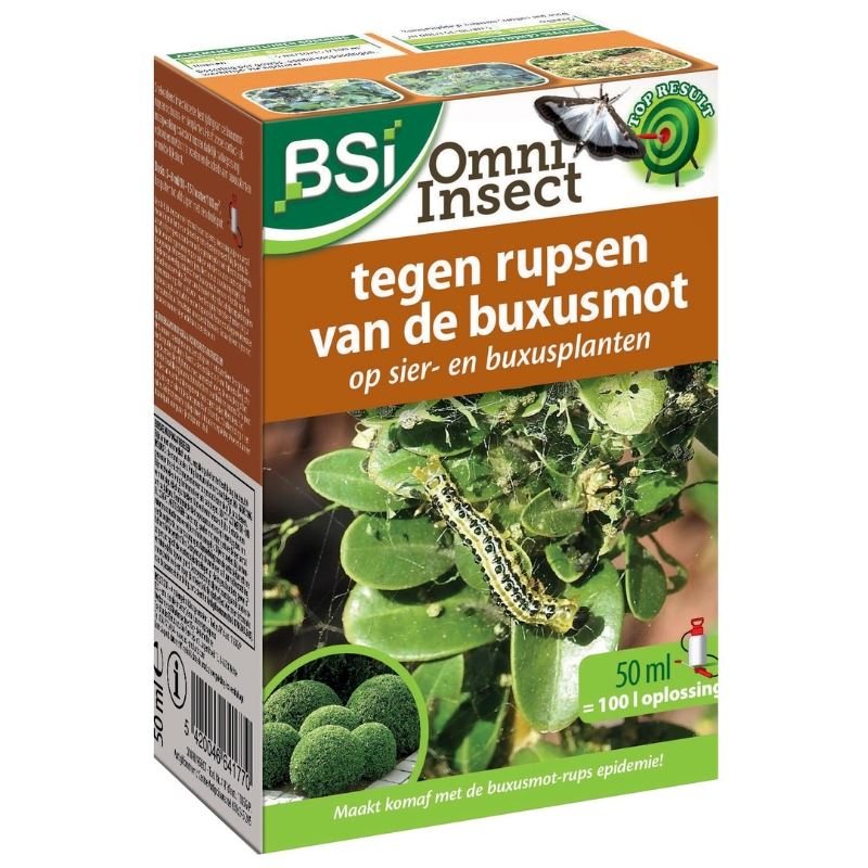 BSI Omni Insect Buxus - sproeistof - 50 ml voor 1000 m² - tegen buxusmot/buxusrups