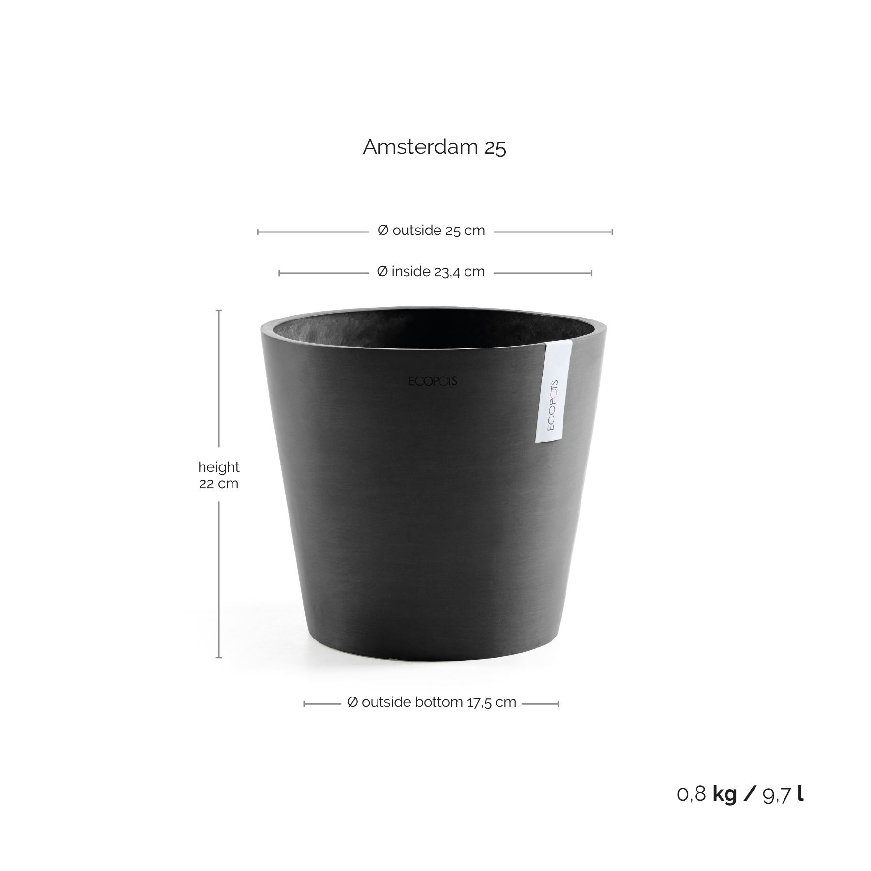 Ecopots-amsterdam-dark-grey-25-cm-H24-5-cm