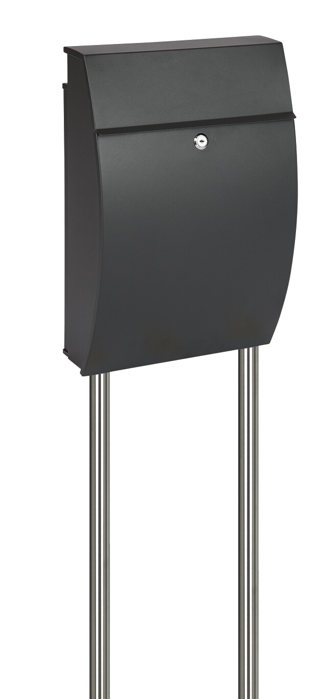 Practo Garden Letterbox Vancouver - matte black - 15x32x48cm - RAL 9005 MAT