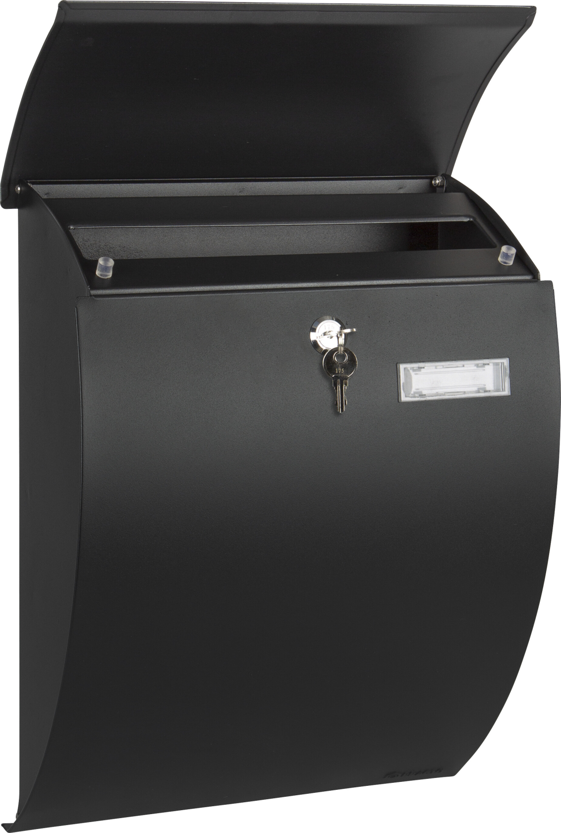 Practo Boîte à lettres de jardin Sheffield noir - en acier peint - 16,5x31x40,5cm - RAL 7020 MAT