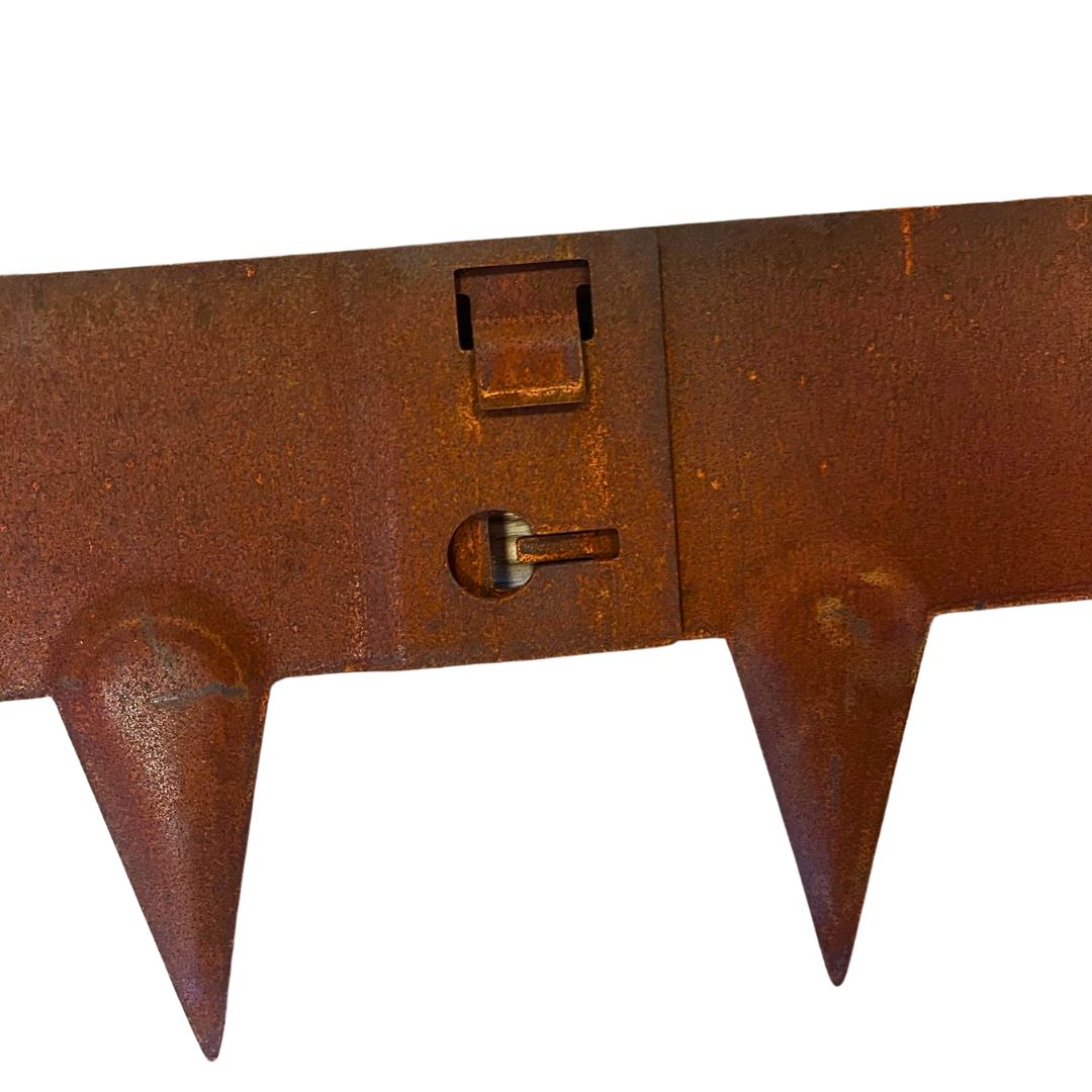 Démarcation en acier corten Famiflora - H : 16cm x L : 100cm - Epaisseur 1,5mm - Acier corten SPA-H