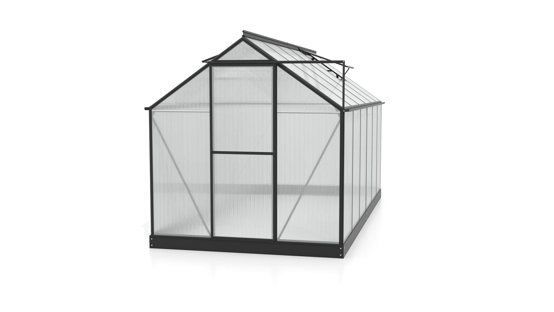 Triton-7500-HKP-6mm-zwart-Polycarbonaat-serre-Vrijstaand-B190-4-x-L376-5-x-H208-cm
