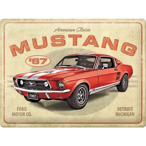 tin-sign-30-x-40-Ford-Mustang-GT-1967-Red-